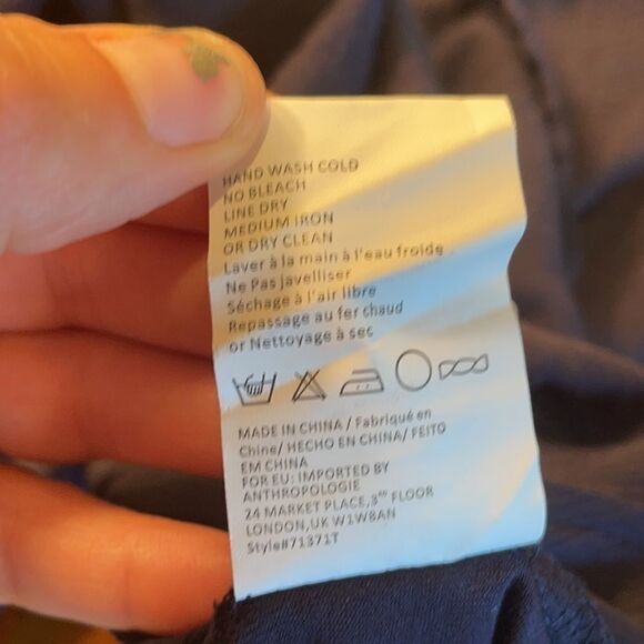 Anthropologie Tiny black long sleeve top with lace overlay - Picture 11 of 11